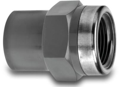 VDL Übergangsadapter PVC-U Klebemuffe/Klebestutzen x Innengewinde Grau Typ verstärkt