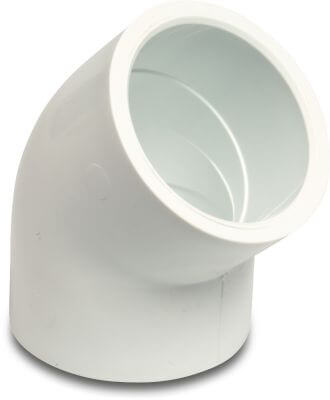 Elbow 45° PVC-U 16 bar imperial glue socket white