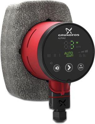 Grundfos Circulatiepomp met variabele snelheid Alpha2 (180) gietijzer WRAS buitendraad zwart/rood