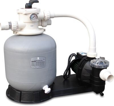 Flotide Pool Filter set PE/fibreglass-reinforced polyester 2,5 bar metric/imperial glue socket grey