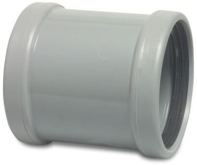 Reparaturmuffe PVC-U KOMO/BENOR Steckmuffe Grau