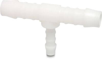T-Stück 90° Nylon 10 bar Schlauchtülle Weiß