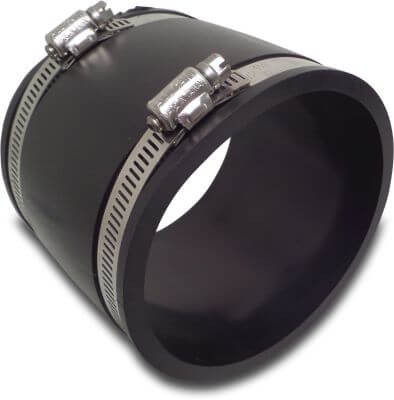 Flexible socket PVC elastomer clamp black