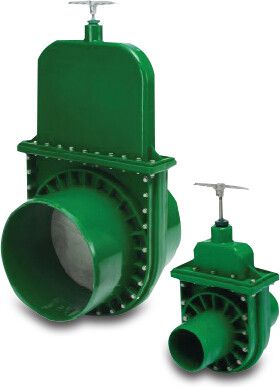 Gate valve PVC-U spigot green