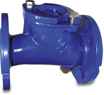 Profec Clapet anti-retour à bille GY, avec lève-soupape fonte ductile (GGG40) 10 bar bride DIN bleu