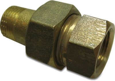 Nr. 341 Raccord union bronze filetage femelle x filetage mâle type conique