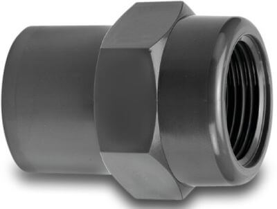 VDL Overgangssok PVC-U lijmmof/spie x binnendraad grijs