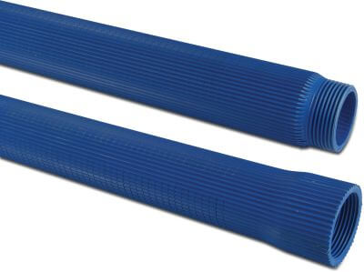Rippenfilter PVC-U Innengewinde x Außengewinde Blau Typ Rippenausführung