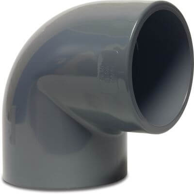 Profec Coude à 90° PVC-U collage femelle gris