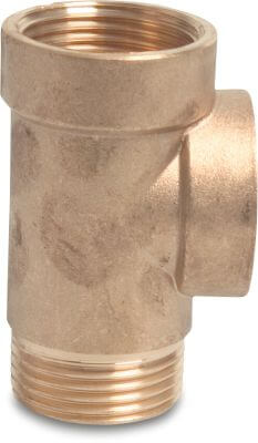 Profec Koppeling messing 10 bar binnendraad x binnendraad x buitendraad type 3-weg