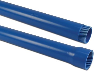 Förlängingsrör PVC-U invändig gänga x utvändig gänga blå