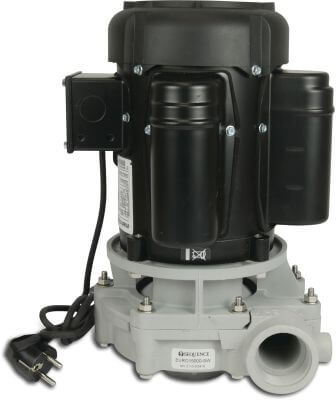 Centrifugalpump PP invändig gänga svart/vit