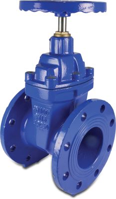 Profec Gate valve cast iron GGG 50 16 bar DIN flange blue type 302