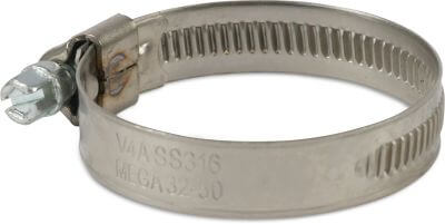 Profec Wormdrive hose clip stainless steel 316 type W5