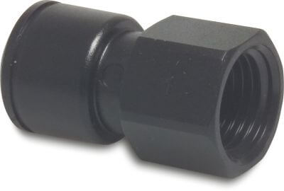 Speedfit Reduktionskoppling POM 10 bar push-in x invändig gänga svart type Super