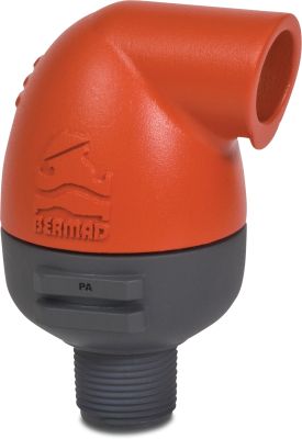Bermad Air release-vacuum valve glass-filled nylon 10 bar male thread red type K10