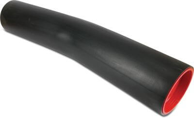 Bogen 11° PE100-RC DVGW 10 bar Glatt Schwarz Typ aus Rohr hergestellt