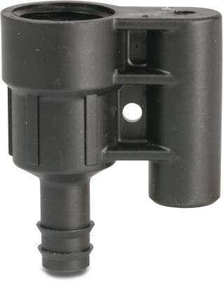 NaanDan Adapter kunststof binnendraad x barbed zwart type stand 52
