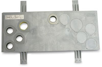 Meter cabinet floor plate HDPE KOMO grey type Standard, gas