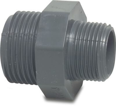 Verloopnippel PVC-U 10 bar buitendraad