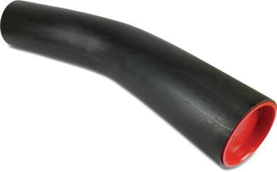 Bogen 30° PE100-RC DVGW Glatt Schwarz Typ aus Rohr hergestellt