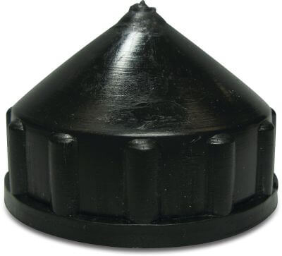 Bodenkappe PE Innengewinde Schwarz