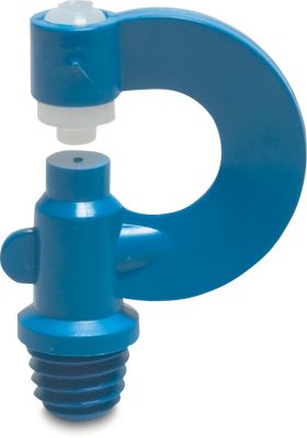 VDL Nebeldüse Nylon Außengewinde Blau/Weiß
