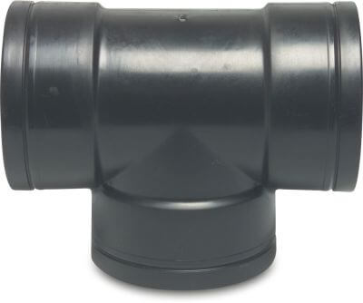 T à 90° PP filetage femelle noir