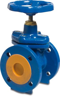 Profec Gate valve ductile iron (GGG40) 16 bar DIN flange blue type 301