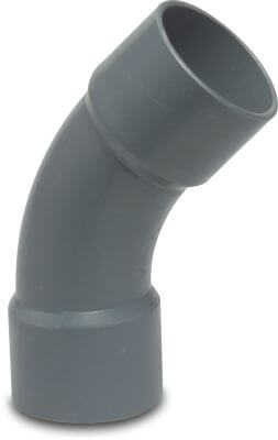 Profec Courbe à 45° PVC-U collage femelle gris type fabriqué sur tube