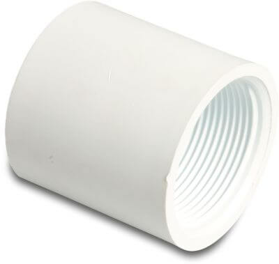 Adaptor socket PVC-U 10 bar imperial glue socket x female thread white