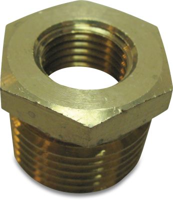 Nr. 241 Nippelmuffe bronze udvendig gevind x indvendig gevind