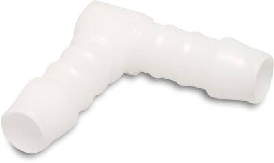 Winkel 90° Nylon 10 bar Schlauchtülle Weiß