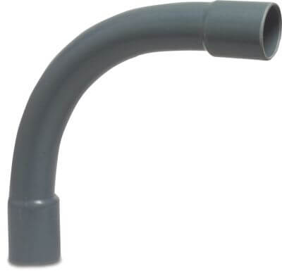 Profec Bogen 90° PVC-U 10 bar Klebemuffe Grau Typ aus Rohr hergestellt
