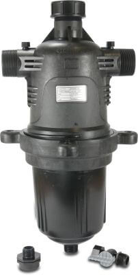 Tavlit Manueller Filter glasfaserverstärktes Nylon 10 bar Außengewinde Schwarz Typ Adir T