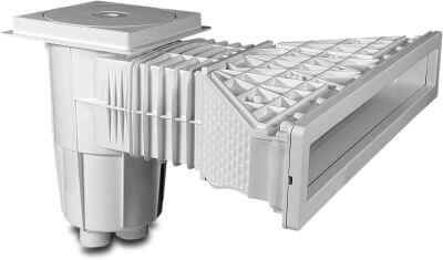 Flotide Skimmer ABS Innengewinde Weiß Typ High Waterline Betonbecken rechteckig
