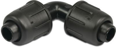 Winkel 90° PP 4 bar lock Schwarz