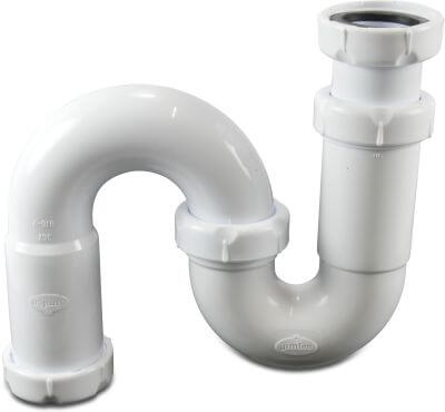 Siphon PP Innengewinde x Schelle Weiß Typ S