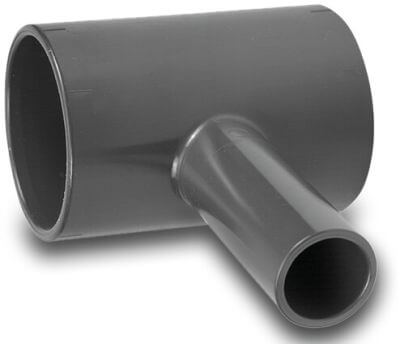 VDL Trójnik 90° PVC-U 10 bar KW x tuleja x KW szary
