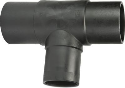 VDL Reduzier T-Stück 90° PE100 DVGW/KIWA Stutzen Schwarz