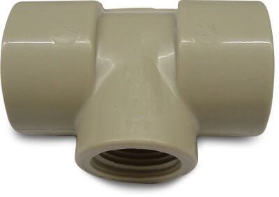 Reduzier T-Stück 90° PP 10 bar Innengewinde Beige