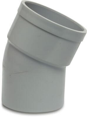 Łuk 22° PVC-U KOMO KW x tuleja szary