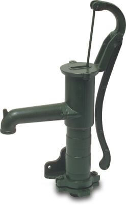 Handpump gjutjärn invändig gänga grön type standard väggfläns