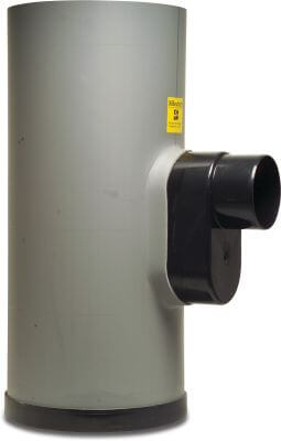 Unterteil PVC-U Stutzen Grau