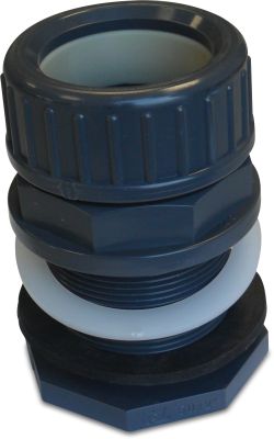 VDL Tank Connector PVC-U 10 bar male thread grey