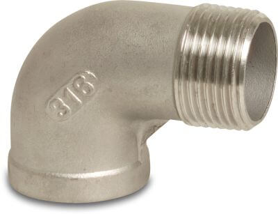 Profec Nr. 92 Coude à 90° acier inoxydable 316 16 bar filetage femelle x filetage mâle