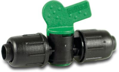 Absperrhahn PP 4 bar lock Schwarz/Grün