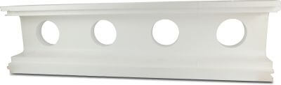 Pool overflow brick EPS80/EPS100 white type straight