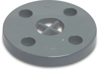 Blindflansch PVC-U DIN Flansch Grau