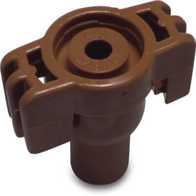 NaanDan Buse à tête en plastique 4,5mm marron type 5035